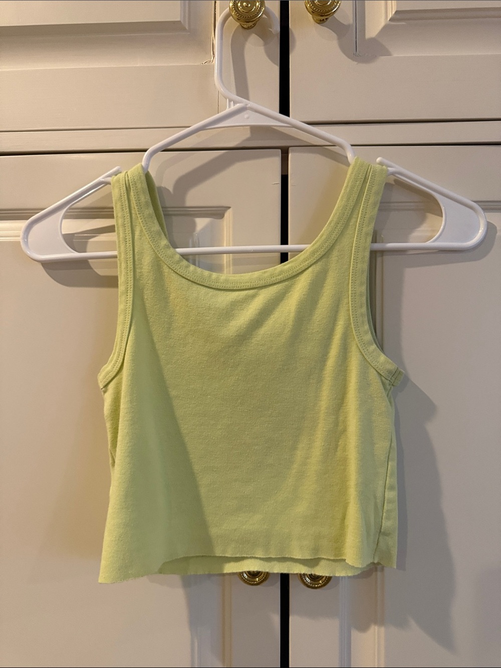 Billabong Neon Yellow Crop Tank with Tropical Surf Graphic- vintage - Picture 2 of 2